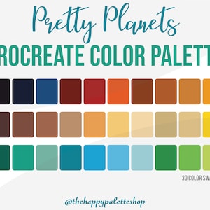 Pretty Planet Procreate Palette | Science Color Palette | Lettering | Digital Art | iPad Procreate | Space Palette | Solar System Palette