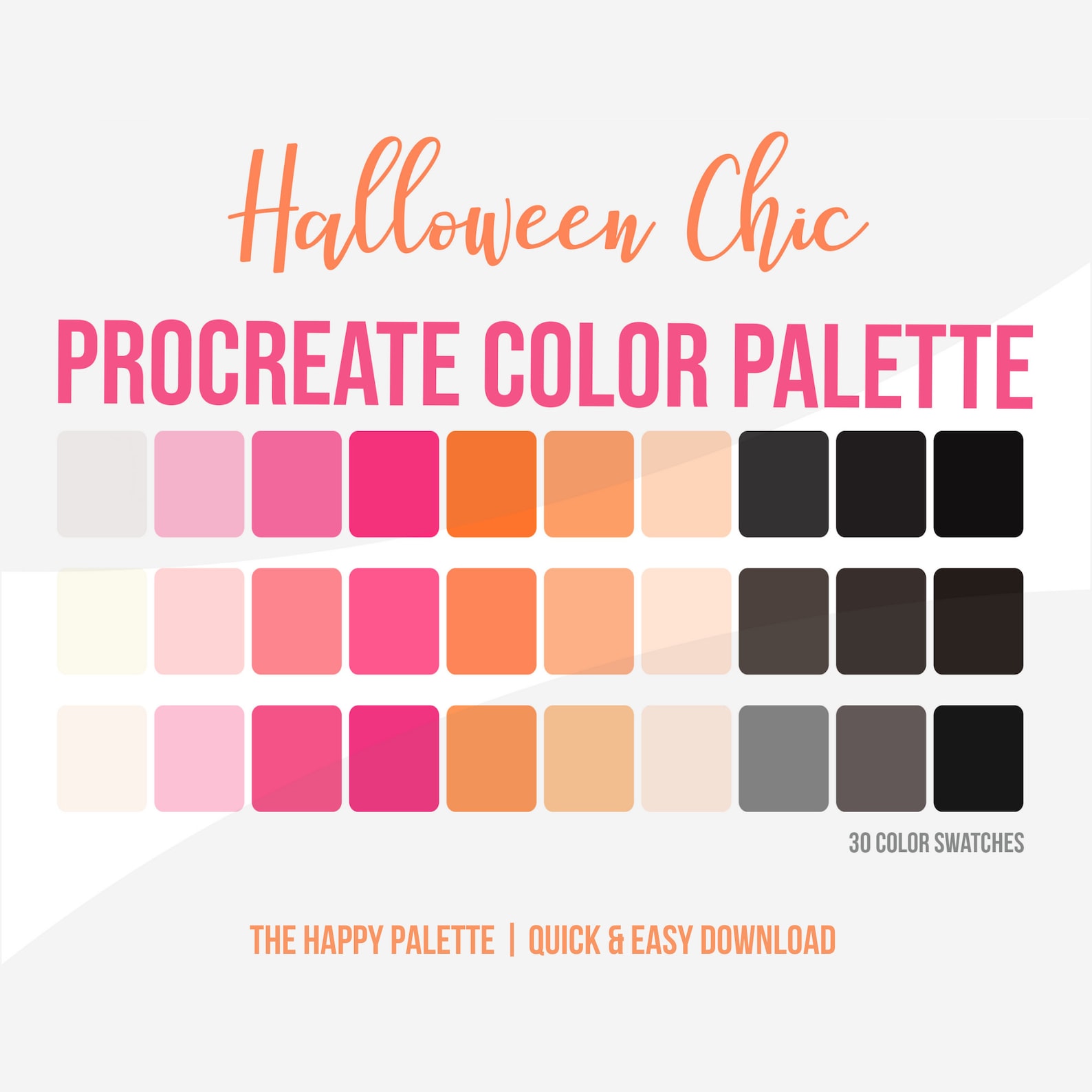 Halloween Procreate Color Palette | Pink Procreate Color Palette | Chic Digital Art | iPad ...