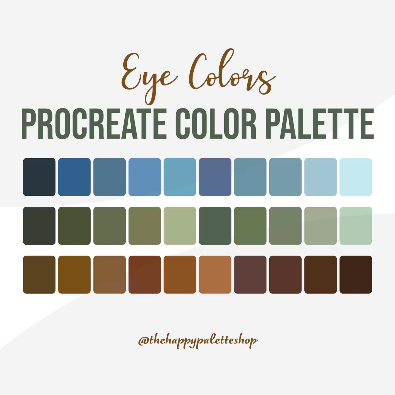 Procreate Eye Colours Cute Eye Color Procreate Color Palette | Lettering | Digital Art | iPad ...