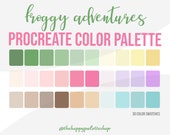 Kawaii Procreate Color Palette | iPad Lettering | Digital Art | Green Color Palette | Aesthetic Procreate Color Palette | Procreate Swatches