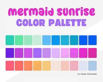 Paleta de colores del arco iris, códigos hexadecimales, códigos rgb, muestras de procreación, muestras de photoshop, muestras de Illustrator, canva, goodnotes, colores de verano