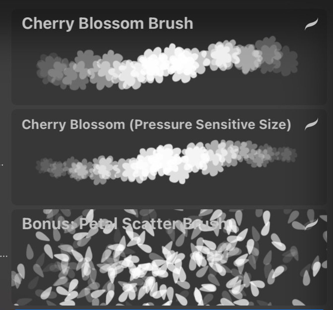 Cute Cherry Blossom Procreate Brush | Kawaii Procreate Brushes for ...