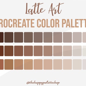 Coffee Procreate Color Palette | Lettering | Digital Art | Digital Illustration | iPad Procreate | Sepia Procreate Palette | Brown Palette