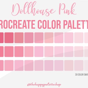 Pink Procreate Color Palette | Procreate Lettering | Digital Art | iPad Procreate Tools | Procreate Swatches | Kawaii Procreate Palette