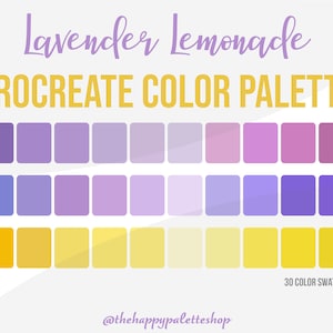 Purple Procreate Color Palette | Lettering | Digital Art | Illustration ...