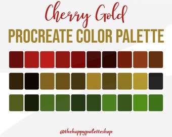 Red Procreate Color Palette | Lettering | Digital Art | Procreate Swatches | iPad Procreate Tools | Summer Palette | Elegant Procreate Art