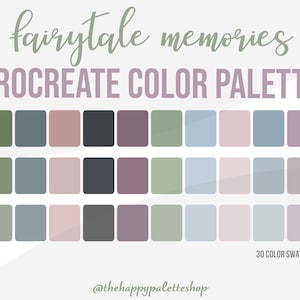Muted Procreate Color Palette | Lettering | Digital Art | Procreate Swatches | iPad Procreate | Soft Procreate Palette | Procreate Tools