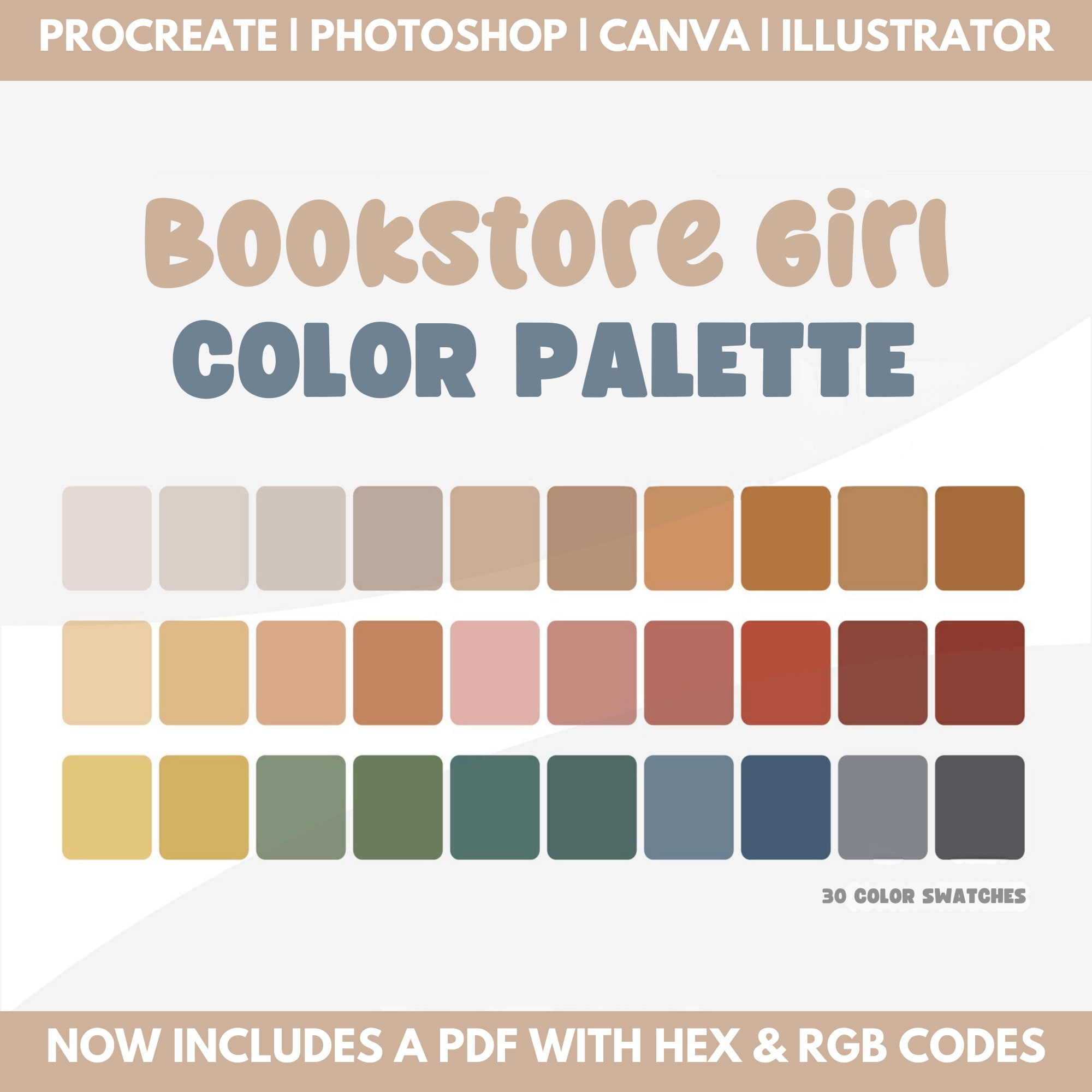 Bookstore Girl Aesthetic Color Palette With Hex Codes & Rgb Codes