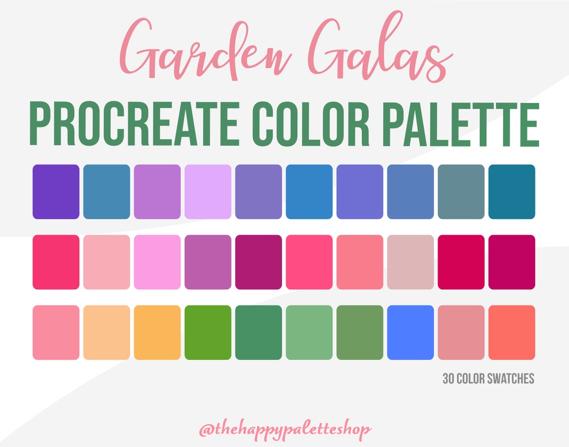 Floral Rainbow Procreate Color Palette | Summer Procreate Palette ...
