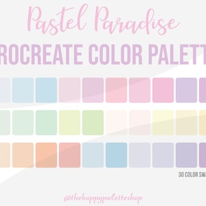 Pastel Procreate Color Palette | Lettering | Digital Art | Digital Illustration | iPad Procreate | Cute Color Palette | Kawaii Color Palette