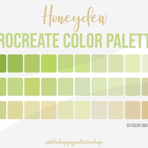 Green Procreate Color Palette | Lettering | Digital Art | iPad Procreate | Fruit Color Palette | Food Procreate Palette | Procreate Tools