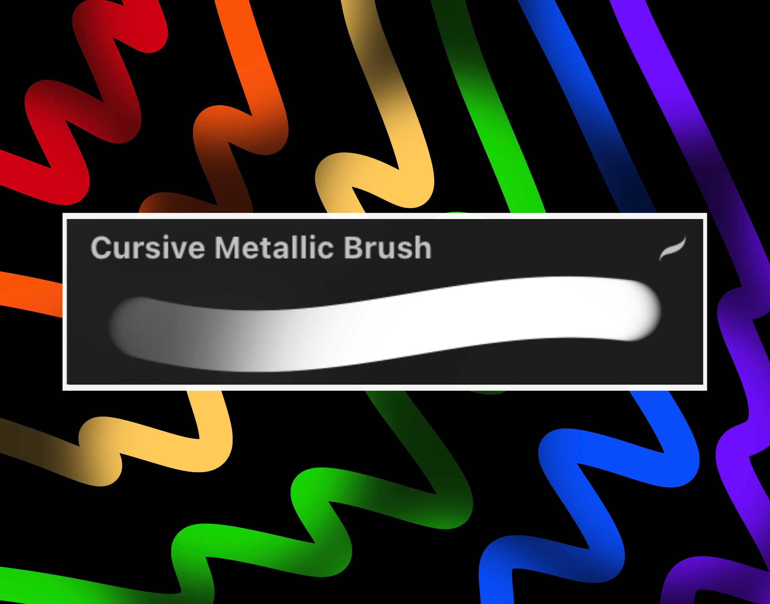 Metallic Procreate Lettering Brush | Gradient Procreate Brush | iPad ...