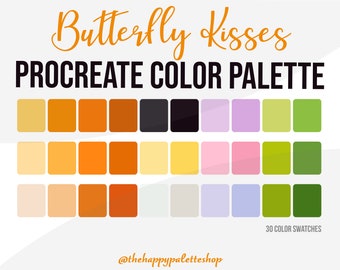 Orange Procreate Color Palette | Spring Color Palette | iPad Lettering | Digital Art | Spring Procreate Palette | Procreate Tools
