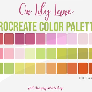 Floral Procreate Color Palette | iPad Lettering | Digital Art | Flower Color Palette | Pretty Procreate Color Palette | Procreate Swatches