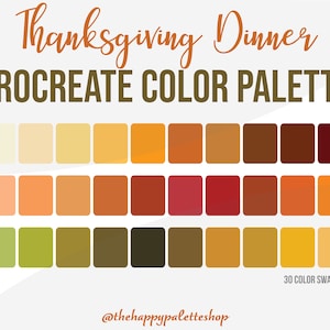 Fall Procreate Color Palette | Lettering | Fall Digital Art | Autumn Procreate Color Palette | iPad Procreate | Warm Color Palette