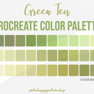 Groen Procreate-kleurenpalet | iPad-belettering | Digitale kunst | Hulpmiddelen voor voortplanten | Aardetinten creëren kleurenpalet | Esthetisch palet