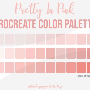 Pretty Pink Procreate Color Palette | Lettering | Digital Art | Illustration | iPad Art Colors | iPad Procreate | Blush Palette | Soft Pink