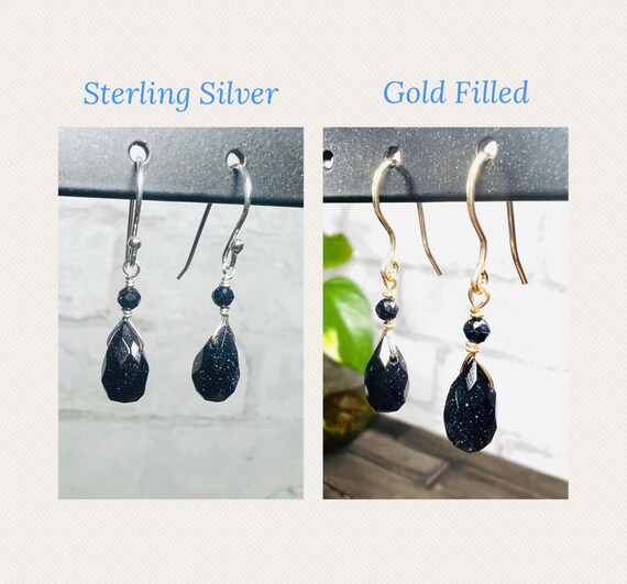 Blue sandstone best sale earrings