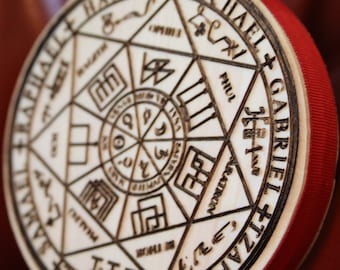 Talisman [ Seals of The 7 Archangels]-Wood engraved - Ready to bond and Activate