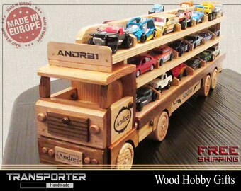 wooden toy car storage
