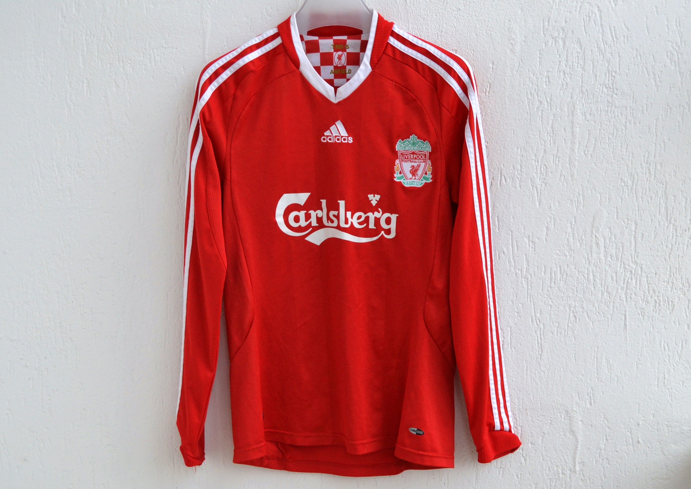 LIVERPOOL 2008 2010 CARRAGHER HOME SHIRT FOOTBALL SOCCER JERSEY ADIDAS SIZE  L