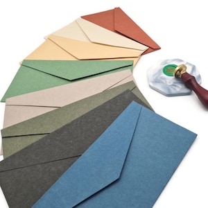 Enveloppes lettre DL couleur 180 g/m² 11 x 22 cm lot de 5 ou 10 enveloppes de mariage image 1