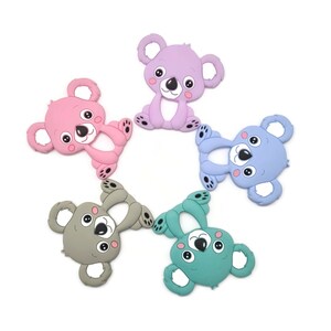 Koala mordedor bebé silicona koala rosa y azul juguete sensorial koala juguete para la dentición imagen 1