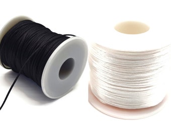 Satin Nylon Cord 1.5mm Shamballa Cord Macrame String Beading String Cord Thread String Kumihimo String Nylon Cord