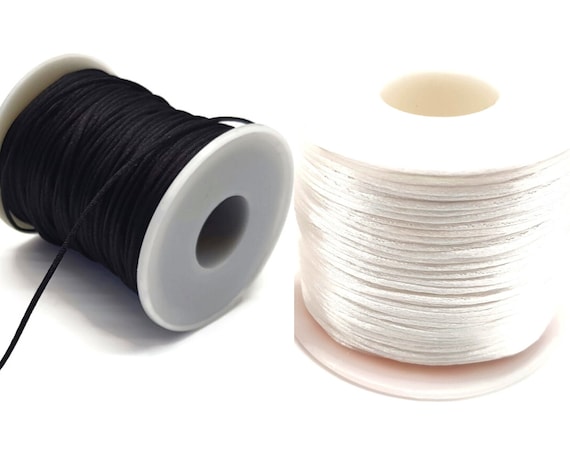 Satin Nylon Cord 1.5mm Shamballa Cord Macrame String Beading String Cord Thread String Kumihimo String Nylon Cord