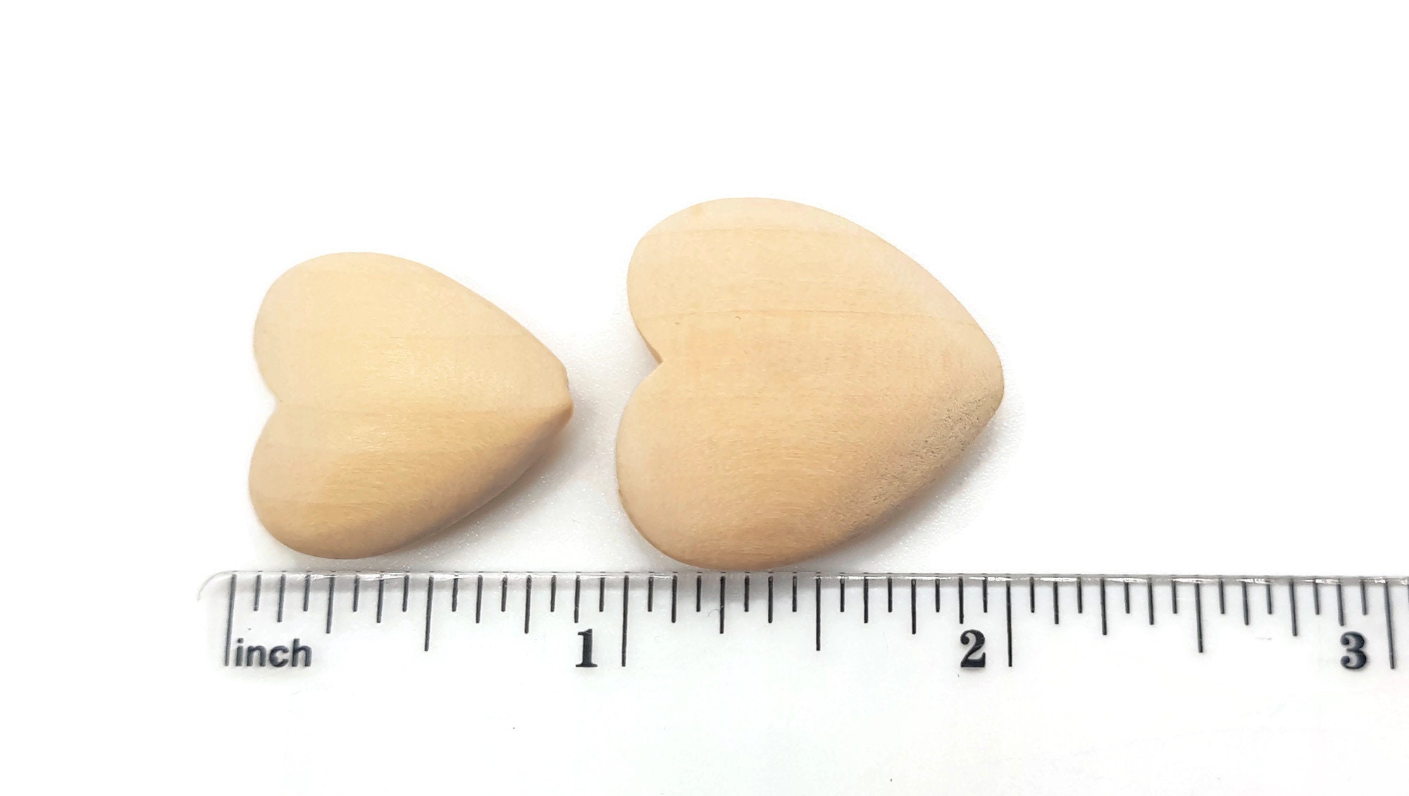 Natural Heart Beads Unfinished Wood Heart Beads Natural Etsy
