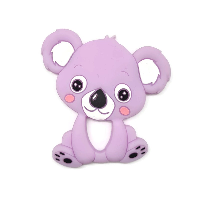 Koala mordedor bebé silicona koala rosa y azul juguete sensorial koala juguete para la dentición Morado