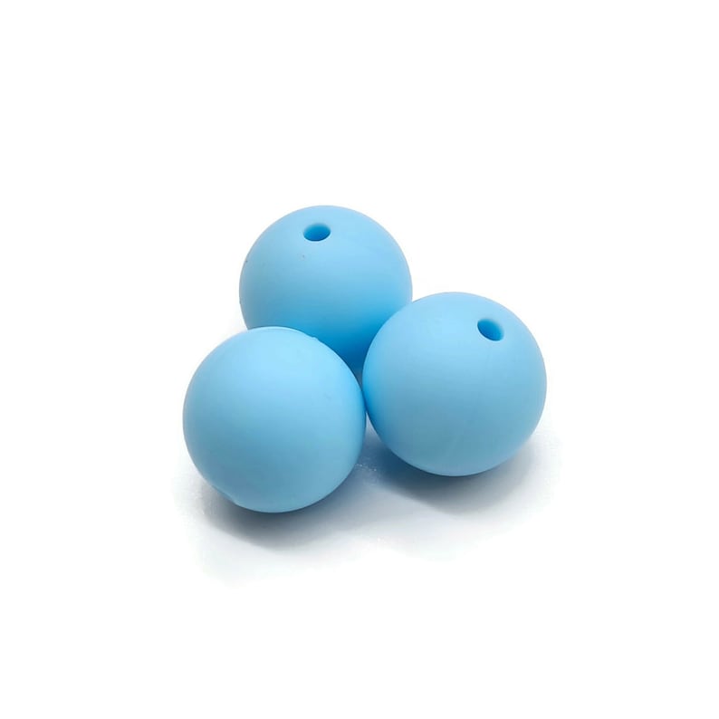 Silicone round 5 or 10 beads 15mm set silicone loose beads food grade silicone perl balls