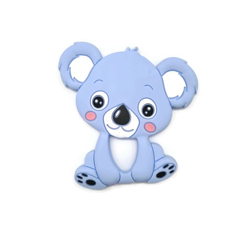 Koala mordedor bebé silicona koala rosa y azul juguete sensorial koala juguete para la dentición Azul