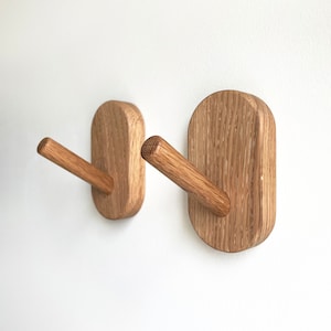 Mid-Century Modern Wall Hooks, Hardwood Peg Hanger for Coat, Bag, Hat and Accessories, Entryway Wall Hooks, Home Decor image 4