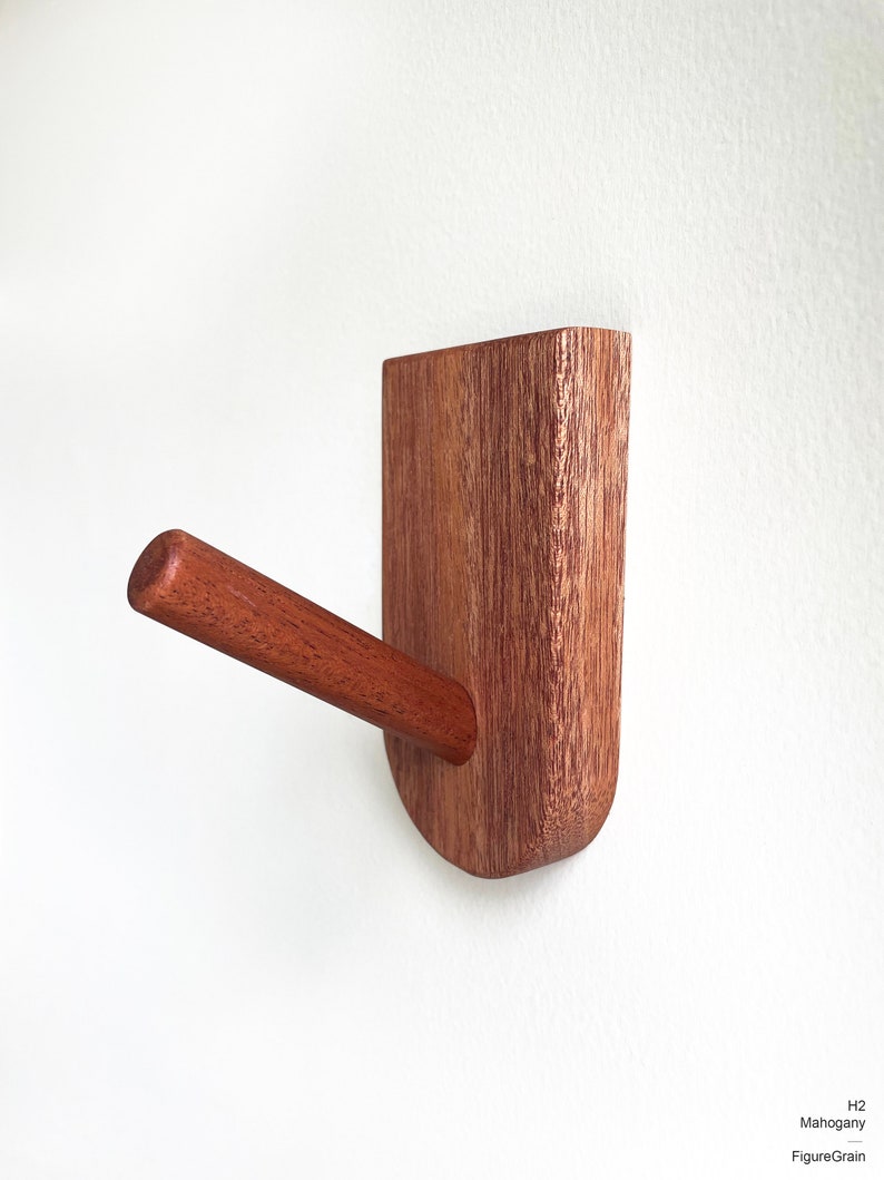 Mid-Century Modern Wall Hooks, Hardwood Peg Hanger for Coat, Bag, Hat and Accessories, Entryway Wall Hooks, Home Decor H2