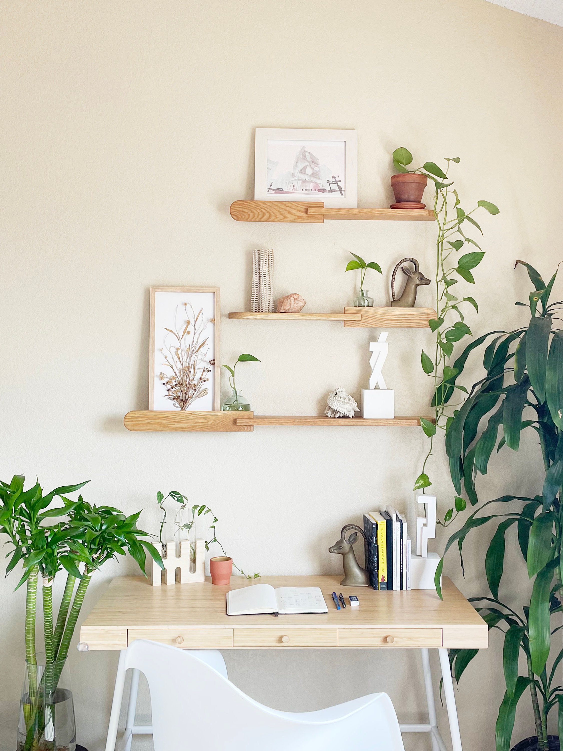 Hardwood Floating Shelf Reversible Wall Shelves Custom Wall Etsy Canada