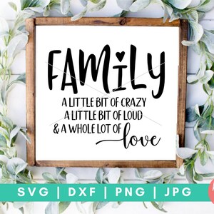 Família Um Monte de Amor SVG, Definição de Família SVG, Placas de Madeira SVG, Farmhouse Svg, Home Decor svg, Dxf e Png Digital Download files