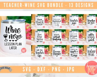 Download Teacher Wine Svg Etsy