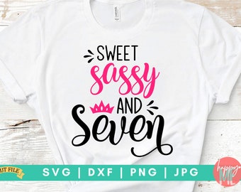 Download Seven And Sassy Svg Etsy