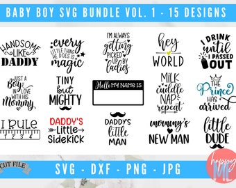 Baby Boy Bundle SVG, Baby Bundle, Neugeborene Bundle, Baby SVG Bundle, Baby Svg, Dxf, Png sofortiger Download, Baby Zitat Bundle, Neugeborene svg, Baby