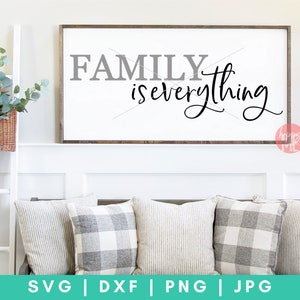 家族こそすべて - 家庭と家族のデジタルカットファイル - SVG、DXF、PNG、Jpg