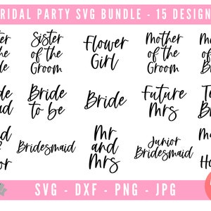 Braut-Party-Bundle SVG, Bachelorette Bundle SVG, Bachelorette T-shirts Svg, Verlobungsparty Shirts Svg, Braut SVG, Brautjungfer Svg, Hochzeit