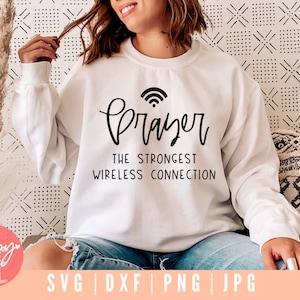 Définition de prière SVG, svg de connexion sans fil la plus puissante, svg guerrier de prière, réveil, priez, tue svg, svg chrétien, citation de prière svg, priez SVG