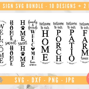 Porch Sign Bundle SVG, Home Sign Bundle svg, Farmhouse Sign Bundle SVG, Home Decor Farmhouse, Patio SVG, Welcome to Our Home Svg, Home svg