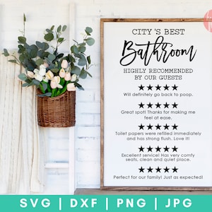 City&#39;s Best Bathroom SVG, Funny Bathroom Signs svg, Bathroom Sayings svg, Bathroom Rules svg, Restroom Sign svg, Best Bathroom SVG, Restroom