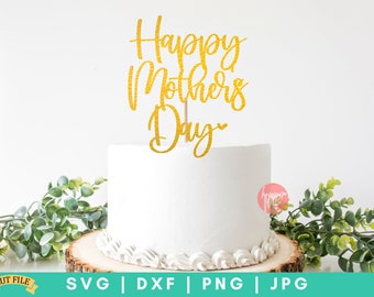 Alles Gute zum Muttertag SVG, Muttertag Cake Topper svg, Mama Kuchen SVG, Muttertag svg, dxf und png sofortiger download, Mama Sprüche geschnitten Dateien