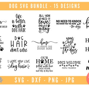 Dog Bundle SVG, Dog Sign Bundle SVG, Farmhouse Dog SVG Bundle, Dog Quotes Bundle svg, Dog svg files, Dog sayings svg, Dog Mom svg, Fur Mom