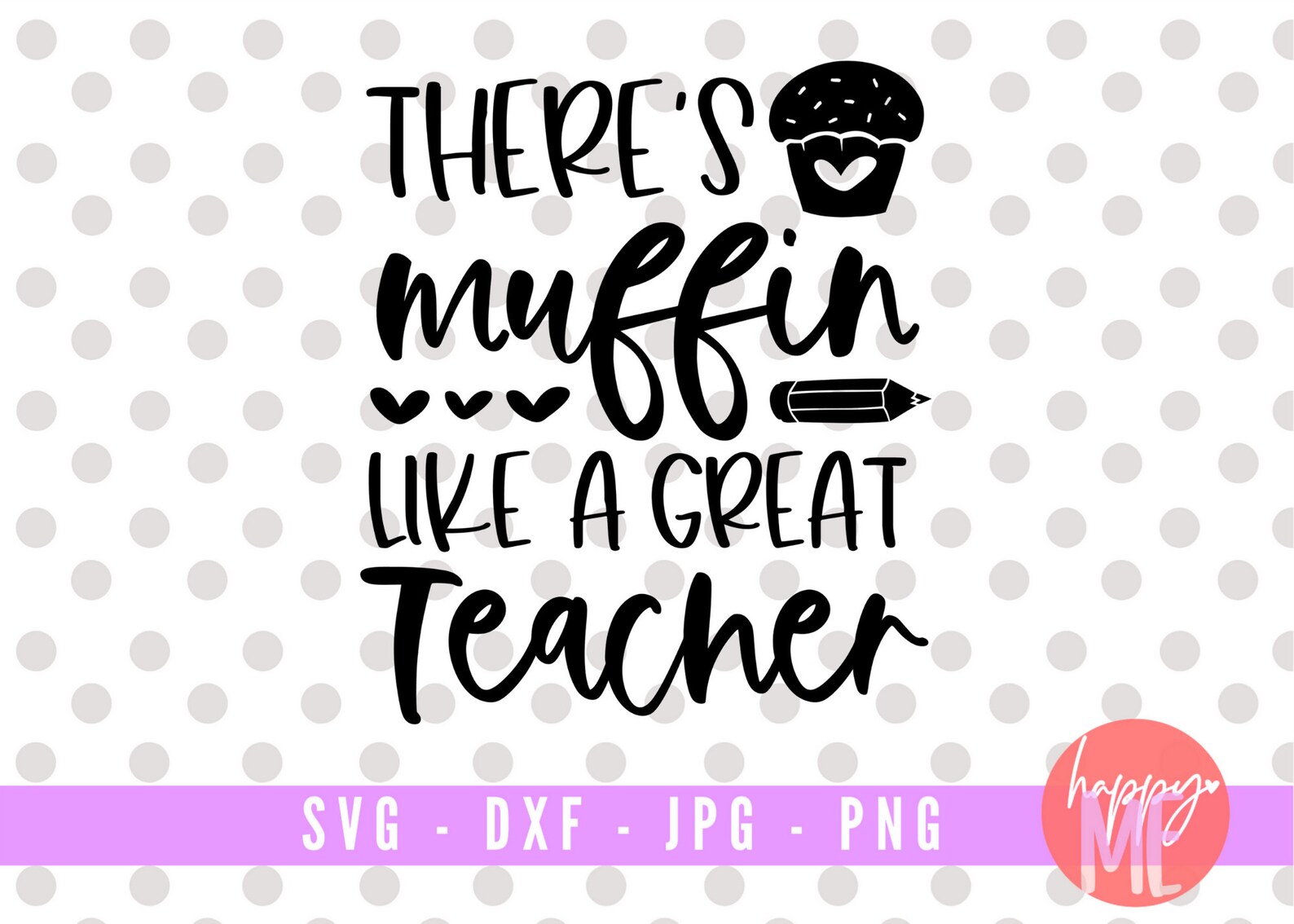 There's Muffin Like A Great Teacher SVG Teacher Quote | Etsy