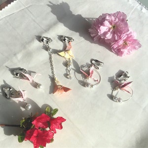 Spring origami earrings