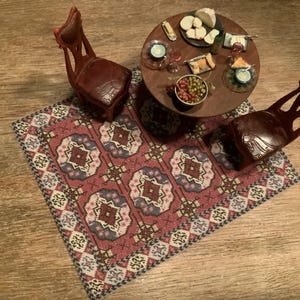 Needlepoint dollhouse carpet